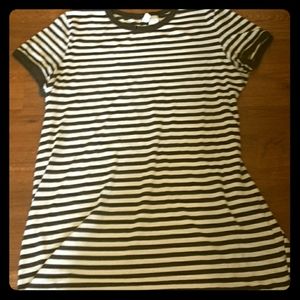 Black and white striped tshirt dress